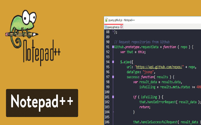 Phần mềm thiết kế giao diện web NotePad ++